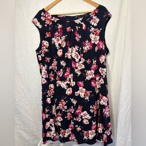 Maggy London Navy Blue Floral Sleeveless Dress – Size 20 – New With Tags